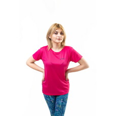 Tricou sport MAGENTA cu mesaj Breathe IN-Breathe OUT