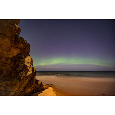 Tablou canvas Aurora Boreala pe plaja Lossiemouth