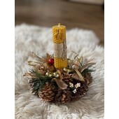 Lumânare BUCURIE - lumânare din ceară de albine 100% naturală